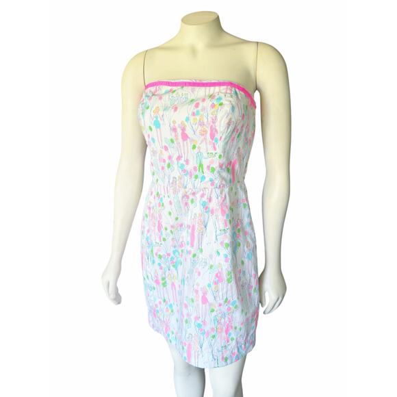 Lilly Pulitzer Dresses & Skirts - Lilly Pulitzer Pop Lowe Girls Balloons Strapless Dress Size 4